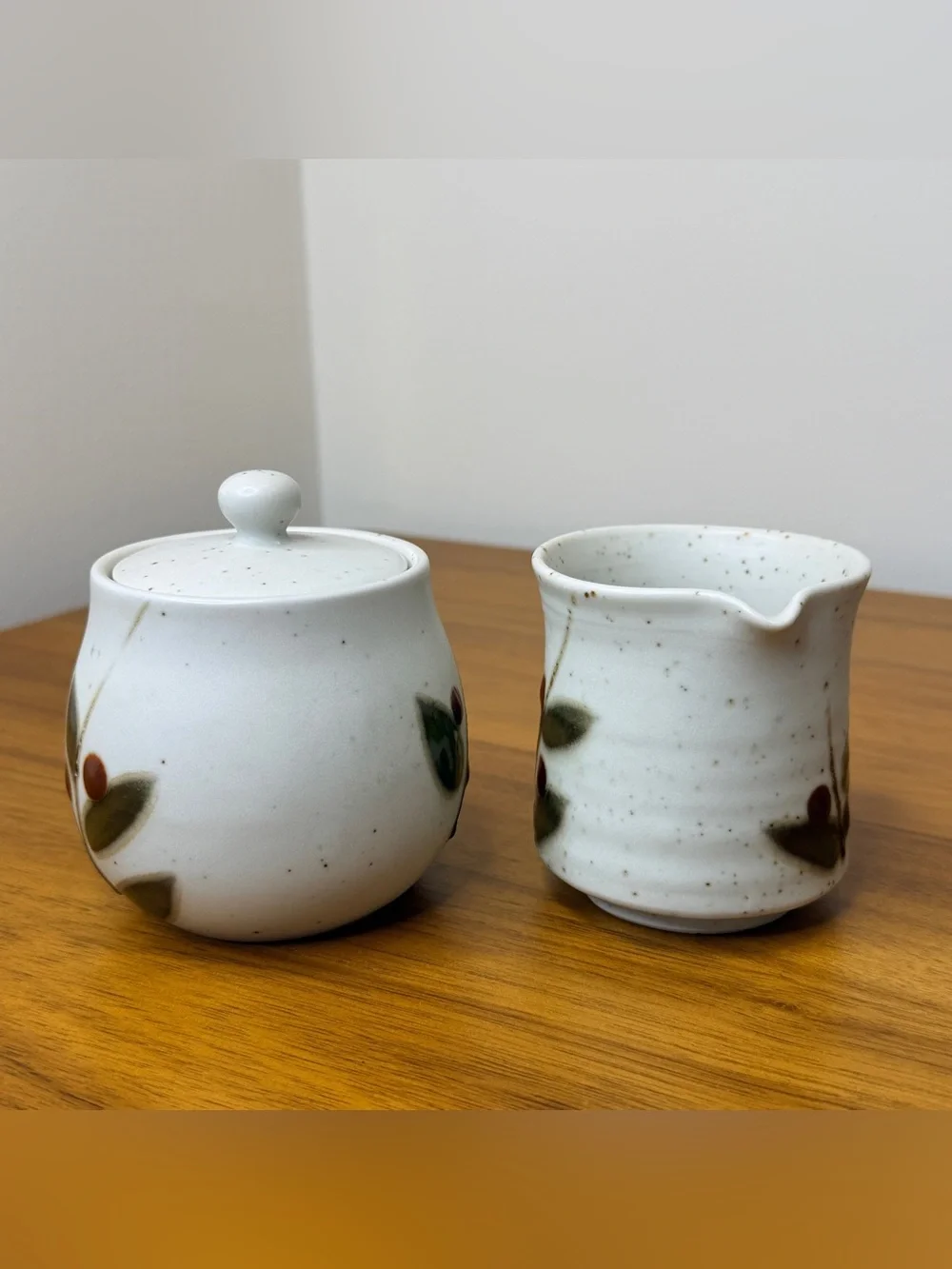 Vtg 1970s Otagiri Japan Bittersweet Creamer & Lidded Sugar Bowl Stoneware MCM